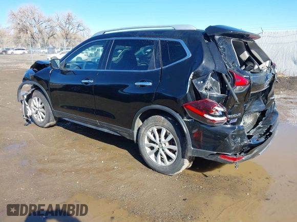 2019 Nissan Rogue SV with VIN KNMAT2MV4KP507393, listed as a IAAI auction lot 41702759 with 108,821 mi miles. Bid and sale history available at carsss.com. Image 3.