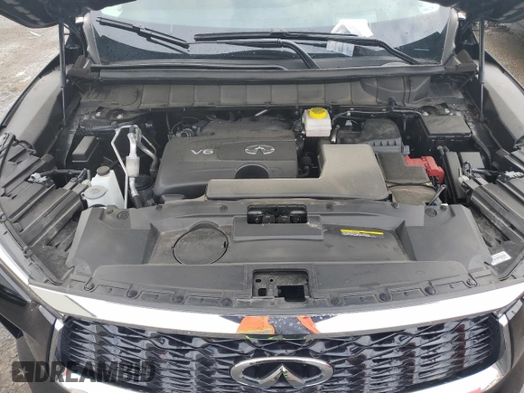 2023 Infiniti QX60 Sensory with VIN 5N1DL1GSXPC353226, listed as a Copart auction lot 44150355 with 17,125 mi miles and Salvage title. Bid and sale history available at DreamBid. Image 11.
