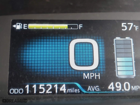 2021 Toyota Prius L Eco with VIN JTDKAMFU7M3133544, listed as a IAAI auction lot 41548653 with 115,214 mi miles. Bid and sale history available at carsss.com. Image 16.