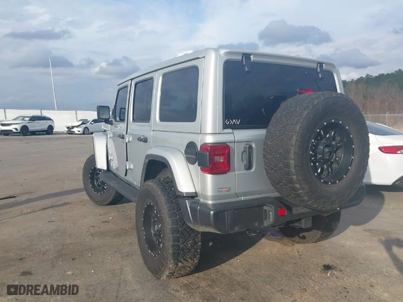2022 Jeep Wrangler Unlimited Sahara with VIN 1C4HJXEG2NW254523, listed as a IAAI auction lot 41423812 with 56,372 mi miles. Bid and sale history available at carsss.com. Image 3.