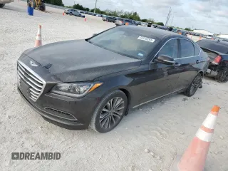 2015 Hyundai Genesis 3.8L with VIN KMHGN4JE5FU087716, listed as a Copart auction lot 52510265 with 89,878 mi miles and Salvage Title. Bid and sale history available at DreamBid. Image 1.