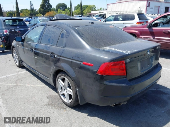 2004 Acura TL with VIN 19UUA662X4A005122, listed as a IAAI auction lot 42100078 with 174,742 mi miles. Bid and sale history available at carsss.com. Image 3.