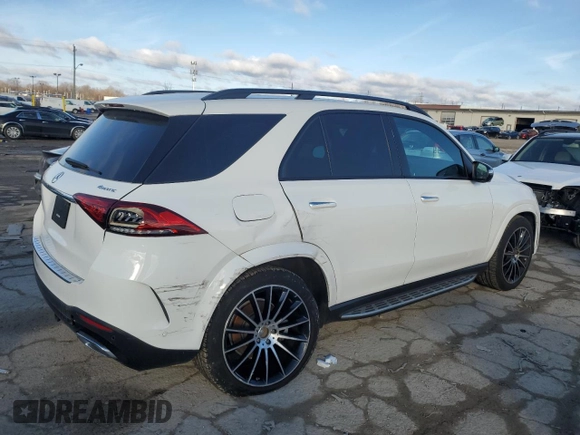 2022 Mercedes-Benz GLE 350 with VIN 4JGFB4KB9NA799932, listed as a Copart auction lot 43086655 with 26,814 mi miles and Salvage title. Bid and sale history available at DreamBid. Image 3.