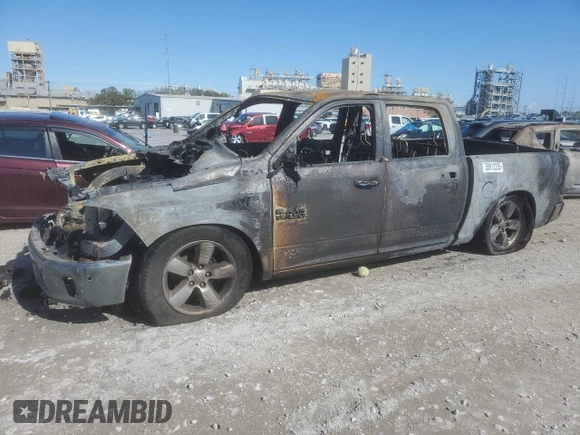 2016 Ram 1500 Lone Star with VIN 3C6RR6LT7GG288148, listed as a Copart auction lot 50612255 with 0 mi miles and Salvage Title. Bid and sale history available at carsss.com. Image 1.