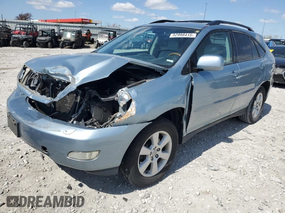 2004 Lexus RX 330 with VIN 2T2HA31U34C022407, listed as a Copart auction lot 52998415 with 147,717 mi miles and Salvage Title. Bid and sale history available at DreamBid. Image 1.