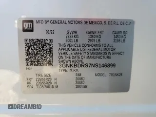 2022 Chevrolet Blazer LT with VIN 3GNKBDRS7NS146899, listed as a Copart auction lot 51756795 with 18,214 mi miles and Clean title. Bid and sale history available at DreamBid. Image 13.