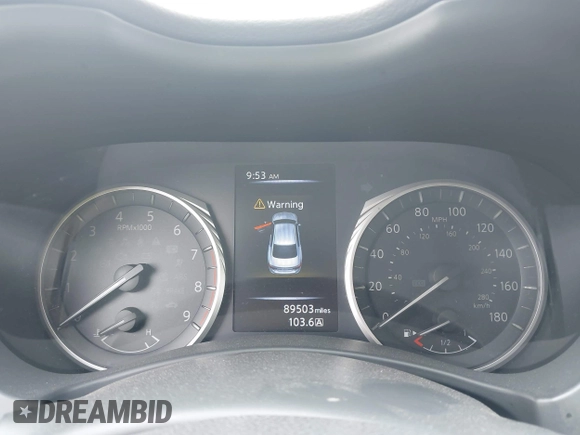2018 Infiniti Q50 Luxe with VIN JN1EV7AP7JM354543, listed as a IAAI auction lot 42189356 with 89,503 mi miles and . Bid and sale history available at DreamBid. Image 7.