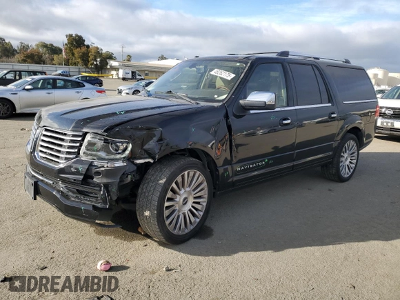2017 Lincoln Navigator Reserve z VIN 5LMJJ3LT4HEL00091, wystawiony jako Copart lot #46262175 z przebiegiem 105 679 mil mil oraz Szkoda całkowita • Salvage title. Historia ofert i sprzedaży dostępna na DreamBid. Obrazek 1.