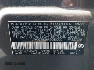 2024 Lexus IS 350 F Sport z VIN JTHGZ1B28R5080302, wystawiony jako IAAI lot #41646854 z przebiegiem 4 810 mil mil oraz . Historia ofert i sprzedaży dostępna na DreamBid. Obrazek 9.