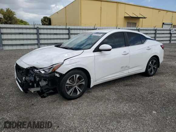 2021 Nissan Sentra SV with VIN 3N1AB8CV6MY307143, listed as a Copart auction lot 50956545 with 53,569 mi miles and Clean Title. Bid and sale history available at carsss.com. Image 1.