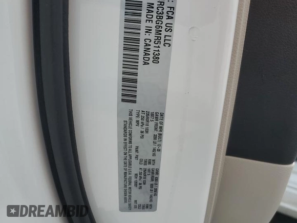 2021 Chrysler Pacifica Touring L with VIN 2C4RC3BG6MR511380, listed as a Copart auction lot 54237075 with 92,172 mi miles and Salvage title. Bid and sale history available at DreamBid. Image 13.