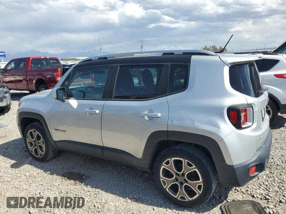 2015 Jeep Renegade Limited z VIN ZACCJBDT8FPB42089, wystawiony jako Copart lot #57582975 z przebiegiem 99 289 mil mil oraz Szkoda całkowita • Salvage title. Historia ofert i sprzedaży dostępna na DreamBid. Obrazek 2.