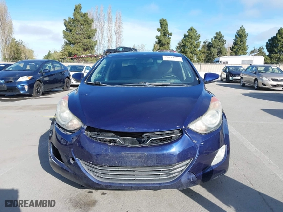 2012 Hyundai Elantra GLS with VIN 5NPDH4AE0CH099860, listed as a IAAI auction lot 42014550 with 142,224 mi miles. Bid and sale history available at carsss.com. Image 6.