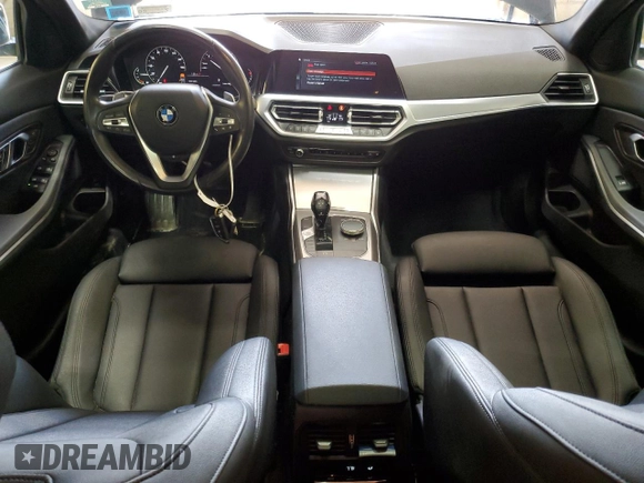 2020 BMW 3 Series 330i xDrive with VIN 3MW5R7J01L8B09304, listed as a Copart auction lot 50698125 with 49,409 mi miles and Salvage Title. Bid and sale history available at carsss.com. Image 8.