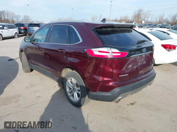 2020 Ford Edge SEL with VIN 2FMPK4J98LBB60655, listed as a IAAI auction lot 41821501 with 41,624 mi miles. Bid and sale history available at carsss.com. Image 3.