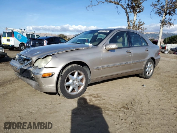 2001 Mercedes-Benz C 230/260/280/320 z VIN WDBRF61J91F024553, wystawiony jako Copart lot #80091594 z przebiegiem Nie podano mil oraz Szkoda całkowita • Salvage title. Historia ofert i sprzedaży dostępna na DreamBid. Obrazek 1.