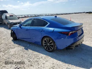 2023 Lexus IS 350 F Sport with VIN JTHGZ1B21P5067758, listed as a Copart auction lot 59955895 with 13,755 mi miles and Salvage title. Bid and sale history available at DreamBid. Image 2.