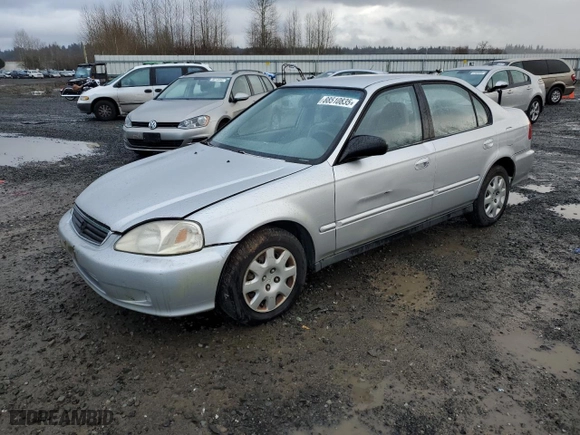 1999 Honda Civic VP with VIN 2HGEJ6616XH539865, listed as a Copart auction lot 88510835 with 309,615 mi miles and Clean Title. Bid and sale history available at carsss.com. Image 1.