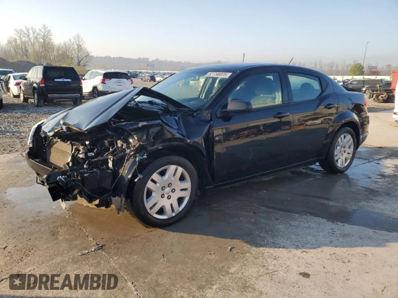 2012 Dodge Avenger SE with VIN 1C3CDZAB9CN325411, listed as a Copart auction lot 52758025 with 127,902 mi miles and Salvage Title. Bid and sale history available at DreamBid. Image 1.