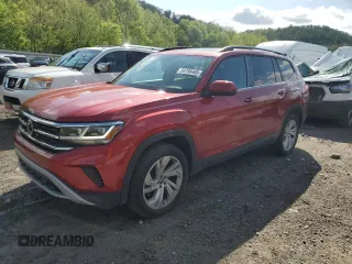 2021 Volkswagen Atlas SE z VIN 1V2KR2CA2MC505815, wystawiony jako Copart lot #54756465 z przebiegiem 51 653 mil mil oraz Szkoda całkowita • Salvage title. Historia ofert i sprzedaży dostępna na DreamBid. Obrazek 1.