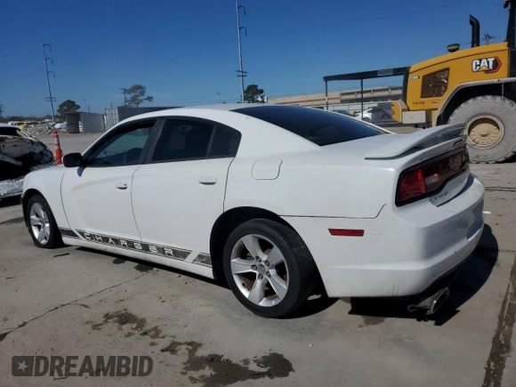 2013 Dodge Charger SE with VIN 2C3CDXBG5DH623754, listed as a Copart auction lot 46846175 with 187,841 mi miles and Salvage Title. Bid and sale history available at DreamBid. Image 2.