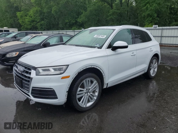 2019 Audi Q5 Premium Plus z VIN WA1BNAFY9K2136710, wystawiony jako Copart lot #55997445 z przebiegiem 56 996 mil mil oraz Szkoda całkowita • Salvage title. Historia ofert i sprzedaży dostępna na DreamBid. Obrazek 1.