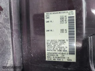 2014 Nissan Maxima 3.5 SV w/Sport Pkg with VIN 1N4AA5AP4EC458453, listed as a IAAI auction lot 41818852 with 146,501 mi miles. Bid and sale history available at carsss.com. Image 9.