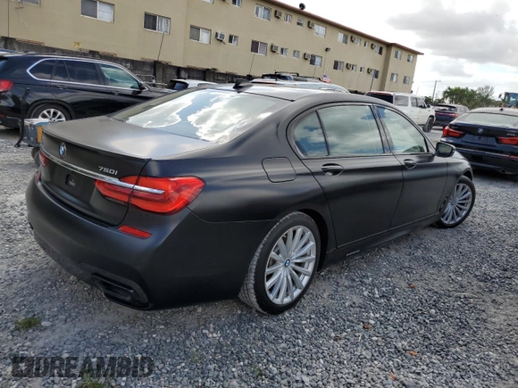 2017 BMW 7 Series with VIN WBA7F2C30HG423403, listed as a Copart auction lot 74029333 with 51,212 mi miles and . Bid and sale history available at DreamBid. Image 3.