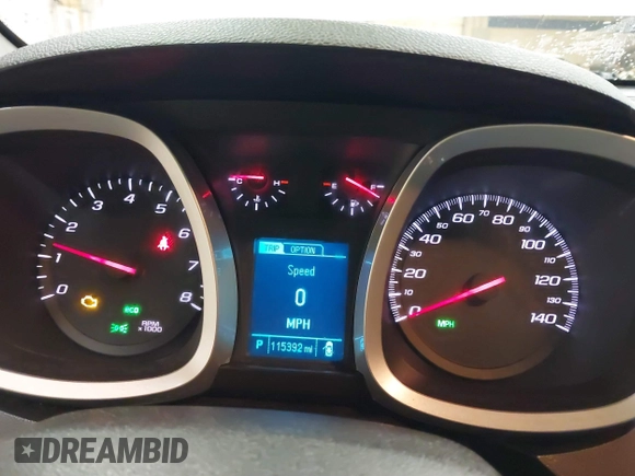 2015 Chevrolet Equinox LTZ with VIN 1GNFLHEK3FZ112717, listed as a IAAI auction lot 41389329 with 115,392 mi miles. Bid and sale history available at carsss.com. Image 7.