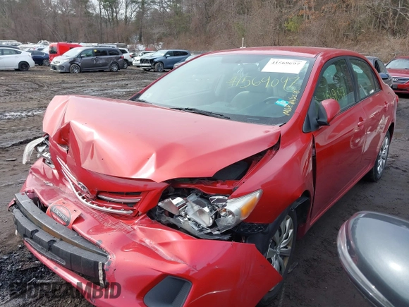 2013 Toyota Corolla L with VIN 5YFBU4EE0DP215690, listed as a IAAI auction lot 41569097 with 162,820 mi miles. Bid and sale history available at carsss.com. Image 2.