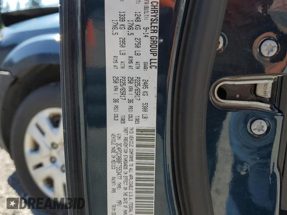 2015 Dodge Journey SE z VIN 3C4PDCAB8FT553477, wystawiony jako Copart lot #58097985 z przebiegiem 145 570 mil mil oraz Szkoda całkowita • Salvage title. Historia ofert i sprzedaży dostępna na DreamBid. Obrazek 13.
