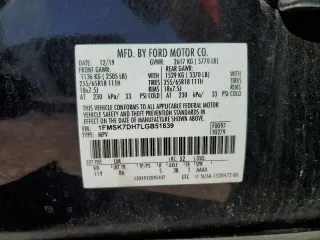 2020 Ford Explorer XLT with VIN 1FMSK7DH7LGB51839, listed as a Copart auction lot 49852995 with 68,387 mi miles and Salvage Title. Bid and sale history available at carsss.com. Image 13.