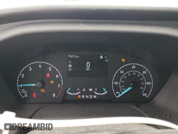 2023 Ford Transit Cargo with VIN 1FTBR1C83PKA24362, listed as a Copart auction lot 58766595 with 7,047 mi miles and Salvage title. Bid and sale history available at DreamBid. Image 9.