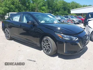 2025 Nissan Sentra SR with VIN 3N1AB8DV3SY306687, listed as a IAAI auction lot 42092165 with 3,676 mi miles and . Bid and sale history available at DreamBid. Image 1.
