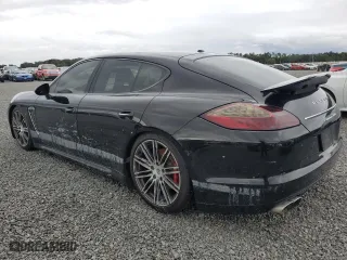 2011 Porsche Panamera Turbo with VIN WP0AC2A70BL090657, listed as a Copart auction lot 73970624 with 0 mi miles and Salvage Title. Bid and sale history available at carsss.com. Image 2.