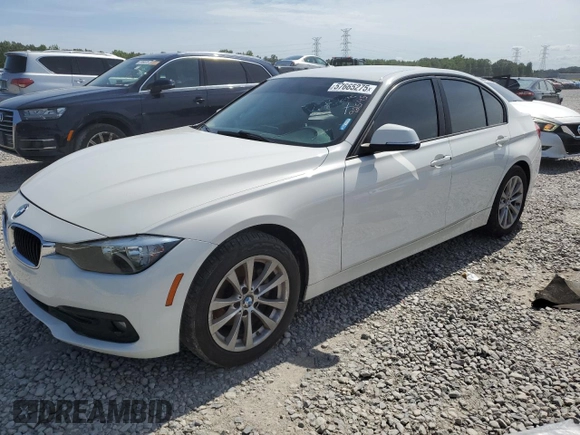 2017 BMW 3 Series 320i z VIN WBA8E1G3XHNU18555, wystawiony jako Copart lot #57665275 z przebiegiem Nie podano mil oraz Szkoda całkowita • Salvage title. Historia ofert i sprzedaży dostępna na DreamBid. Obrazek 1.