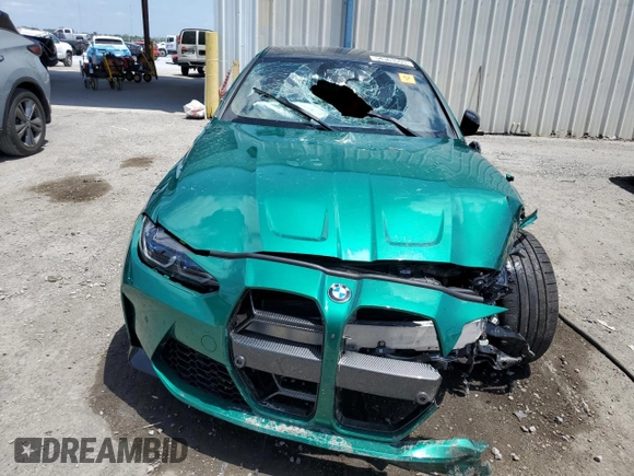 2024 BMW M4 Competition xDrive with VIN WBS43AZ0XRCR90189, listed as a Copart auction lot 54363595 with Not provided miles and Non repairable. Bid and sale history available at DreamBid. Image 5.