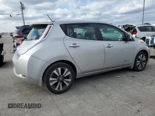2016 Nissan LEAF S with VIN 1N4BZ0CP2GC314125, listed as a Copart auction lot 81280444 with 47,575 mi miles and Salvage Title. Bid and sale history available at carsss.com. Image 3.