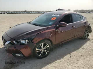 2020 Nissan Sentra SV with VIN 3N1AB8CV4LY306331, listed as a Copart auction lot 47730025 with 40,534 mi miles and Salvage Title. Bid and sale history available at carsss.com. Image 1.