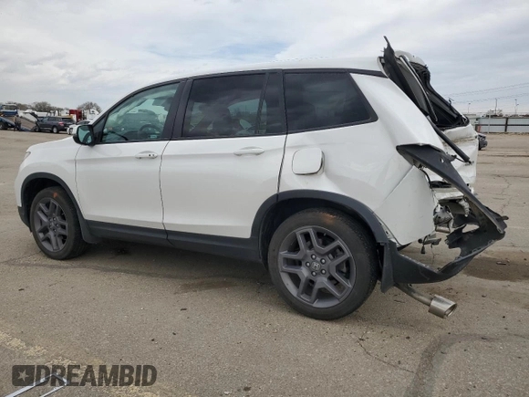 2023 Honda Passport EX-L z VIN 5FNYF8H56PB023651, wystawiony jako Copart lot #51015165 z przebiegiem 24 144 mil mil oraz Szkoda całkowita • Salvage title. Historia ofert i sprzedaży dostępna na DreamBid. Obrazek 2.