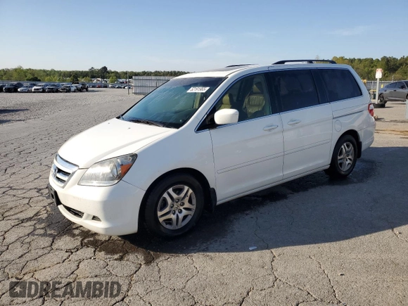 2005 Honda Odyssey EX-L with VIN 5FNRL38785B041017, listed as a Copart auction lot 52191965 with 211,949 mi miles and Salvage Title. Bid and sale history available at carsss.com. Image 1.