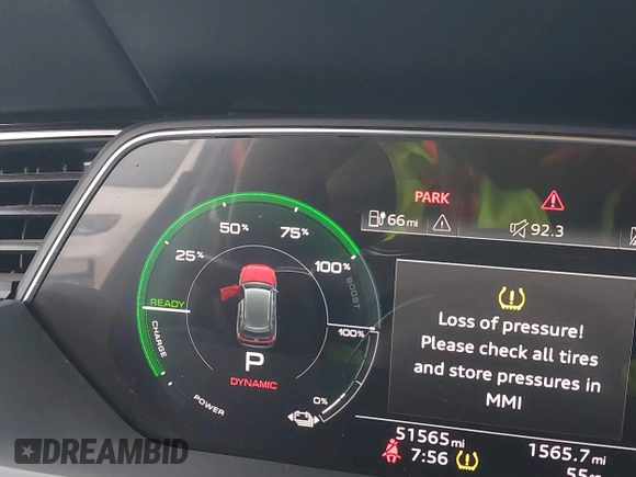 2021 Audi e-tron Premium Plus with VIN WA1LAAGEXMB019208, listed as a IAAI auction lot 41725933 with 51,565 mi miles and . Bid and sale history available at DreamBid. Image 17.