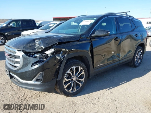 2019 GMC Terrain SLT with VIN 3GKALVEX9KL320166, listed as a IAAI auction lot 42006179 with 98,652 mi miles. Bid and sale history available at carsss.com. Image 2.