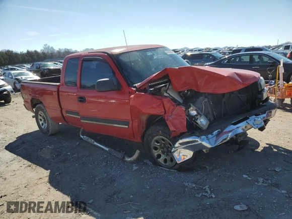 2005 Chevrolet Silverado 1500 with VIN 1GCEK19V05E137115, listed as a Copart auction lot 44826855 with 0 mi miles and Clean Title. Bid and sale history available at carsss.com. Image 4.
