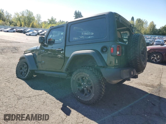 2023 Jeep Wrangler Willys z VIN 1C4HJXAG6PW546281, wystawiony jako Copart lot #74006354 z przebiegiem 21 417 mil mil oraz Szkoda całkowita • Salvage title. Historia ofert i sprzedaży dostępna na DreamBid. Obrazek 2.