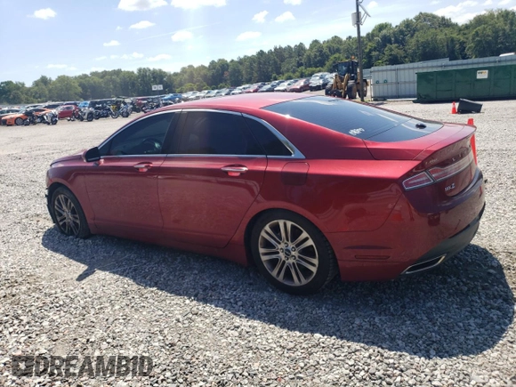 2013 Lincoln MKZ with VIN 3LN6L2GK8DR824415, listed as a Copart auction lot 56383394 with 107,950 mi miles and Salvage Title. Bid and sale history available at DreamBid. Image 2.