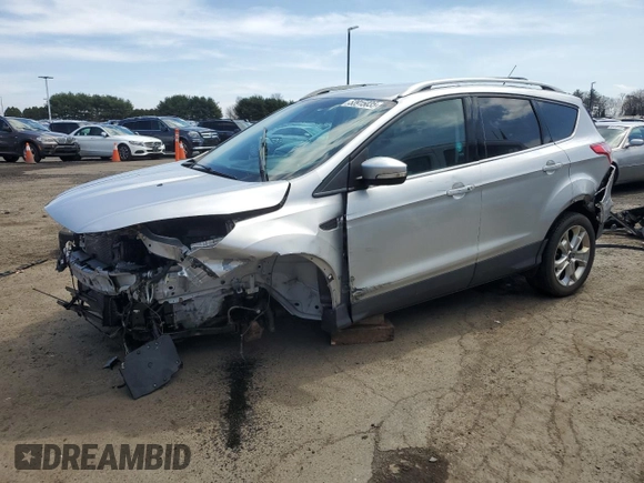 2014 Ford Escape Titanium with VIN 1FMCU9JXXEUD12887, listed as a Copart auction lot 53915035 with 95,679 mi miles and Salvage Title. Bid and sale history available at carsss.com. Image 1.