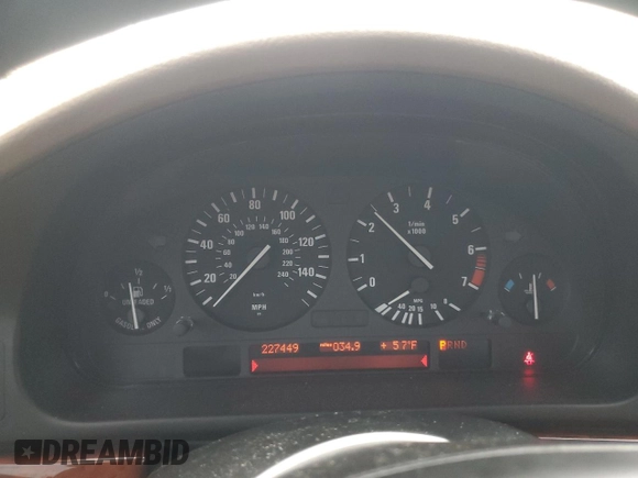 2002 BMW 5 Series 530iA with VIN WBADT63402CH93800, listed as a Copart auction lot 48460245 with 227,449 mi miles and Salvage Title. Bid and sale history available at carsss.com. Image 9.