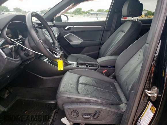 2022 Audi Q3 Premium with VIN WA1AUCF31N1121658, listed as a Copart auction lot 58753395 with 75,087 mi miles and Salvage title. Bid and sale history available at DreamBid. Image 7.