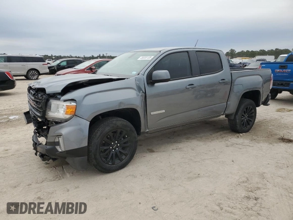 2022 GMC Canyon 2WD Elevation with VIN 1GTG5CEN0N1284916, listed as a Copart auction lot 46655135 with 21,611 mi miles and Salvage Title. Bid and sale history available at carsss.com. Image 1.